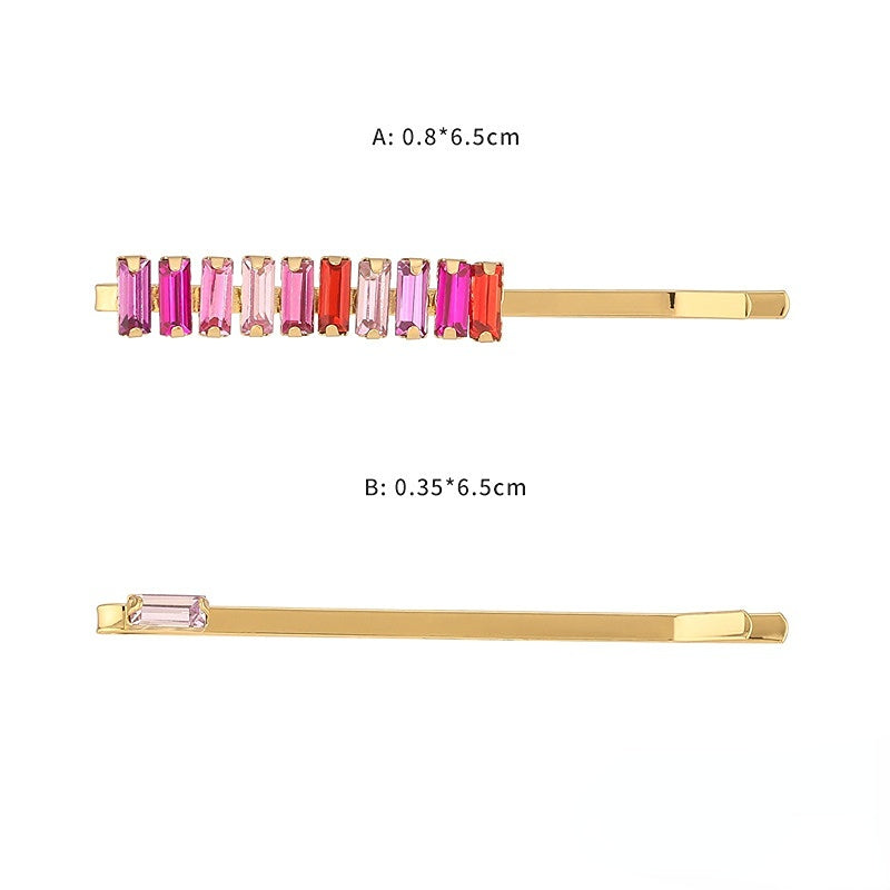 Wholesale Zirconium Plated Real Gold Iridescent Copper Hair Clips